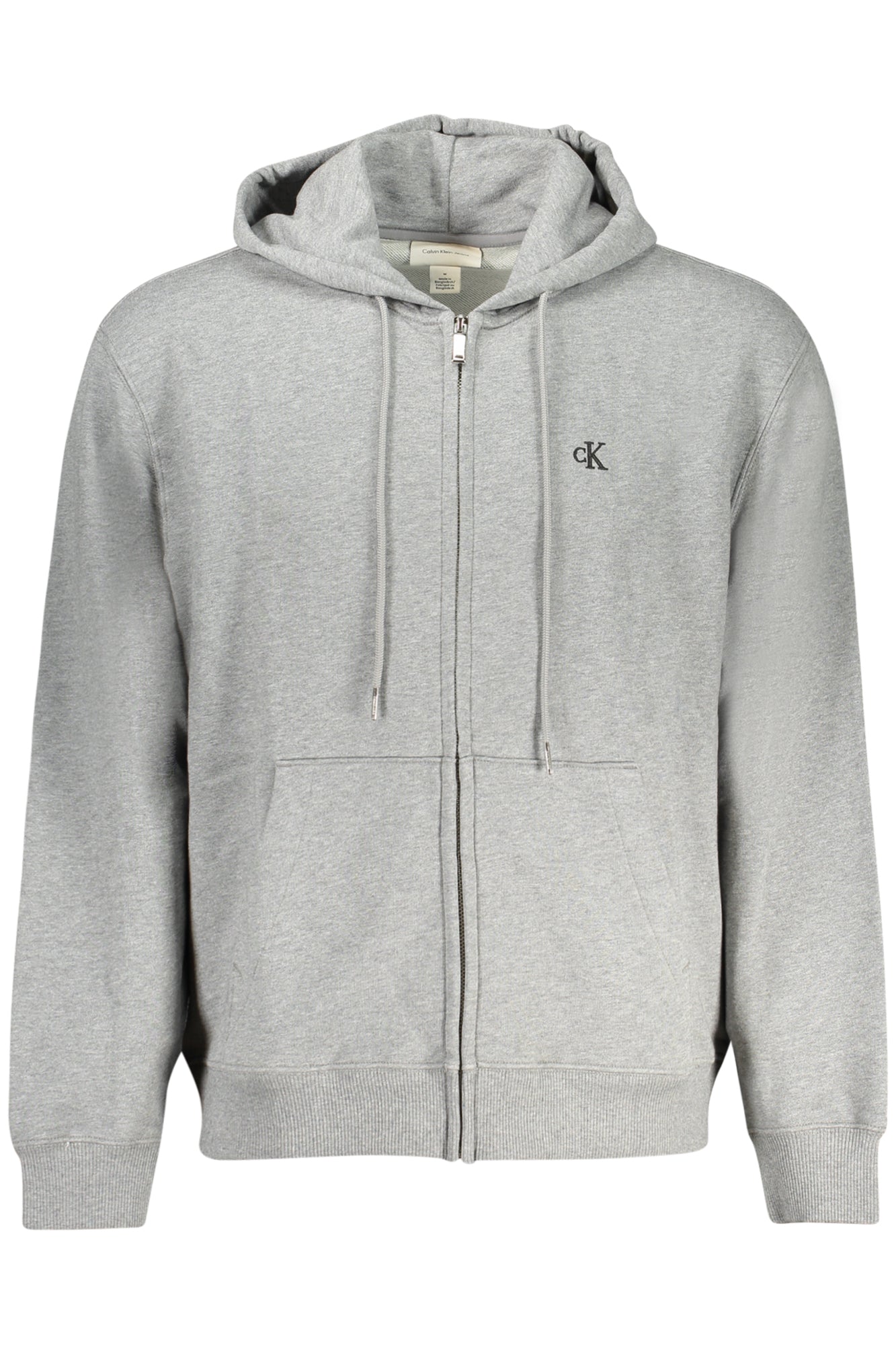CALVIN KLEIN FELPA CON ZIP UOMO GRIGIO