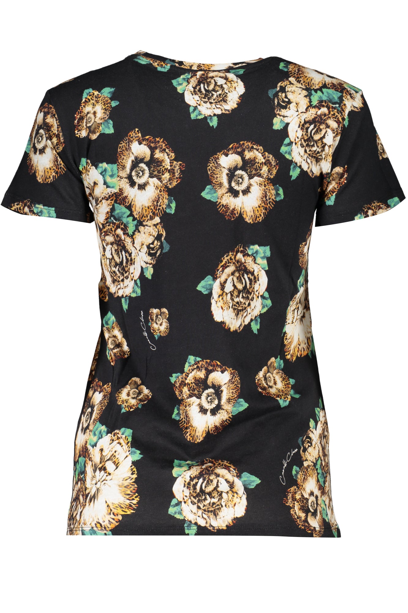 CAVALLI CLASS T-SHIRT MANICHE CORTE DONNA NERO