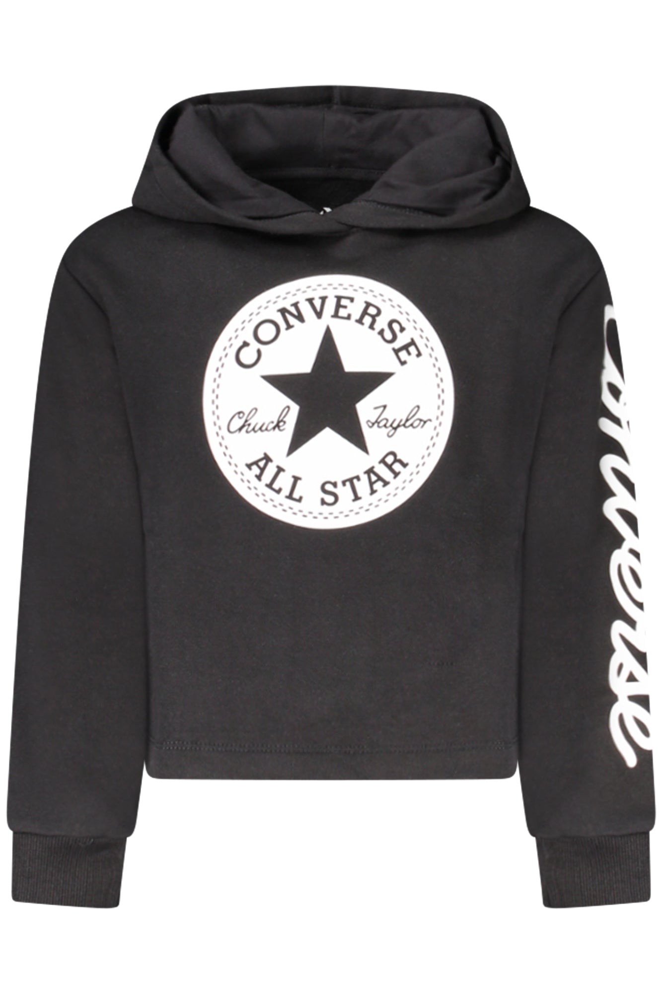 CONVERSE FELPA SENZA ZIP BAMBINA NERO