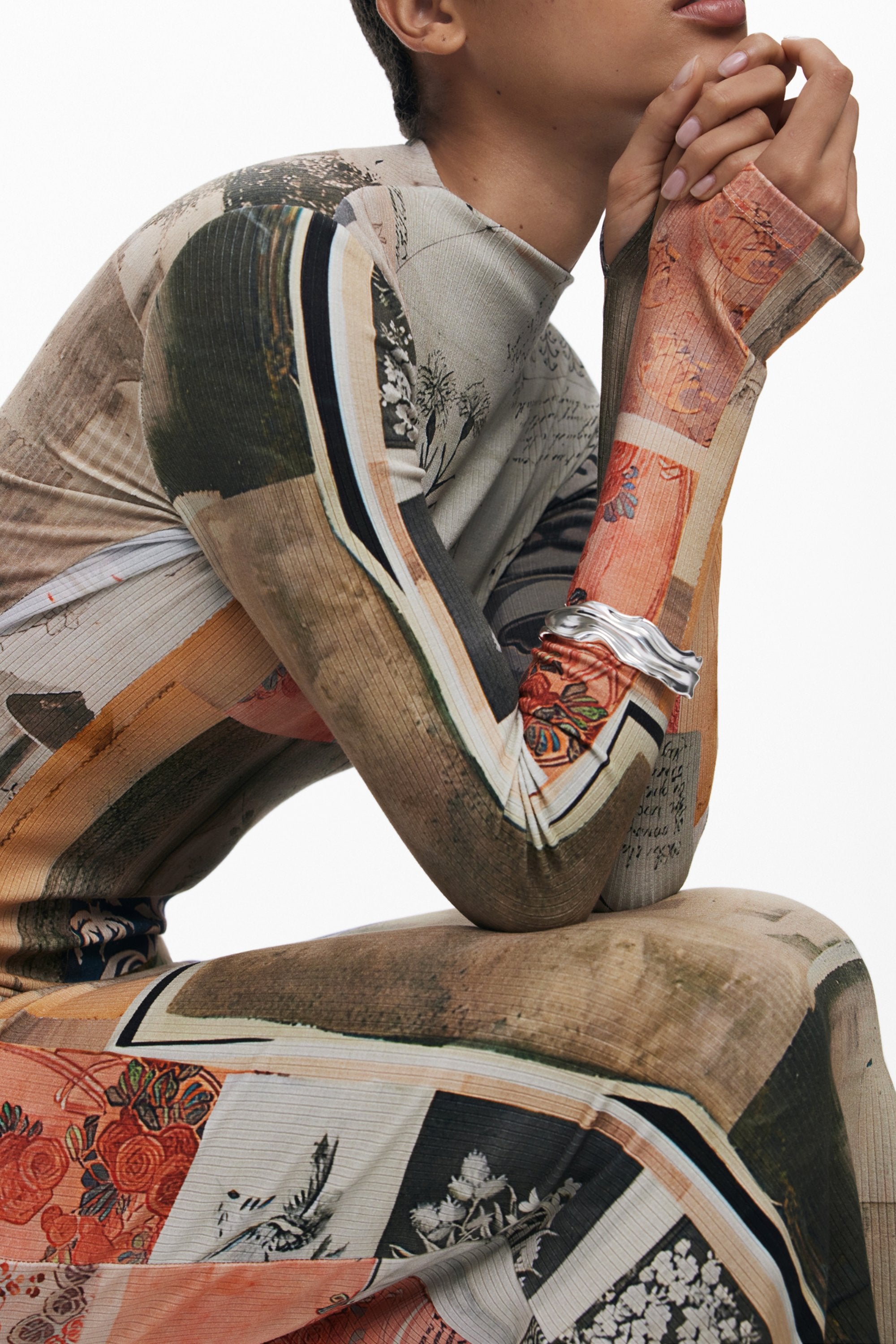 DESIGUAL ABITO LUNGO DONNA BEIGE