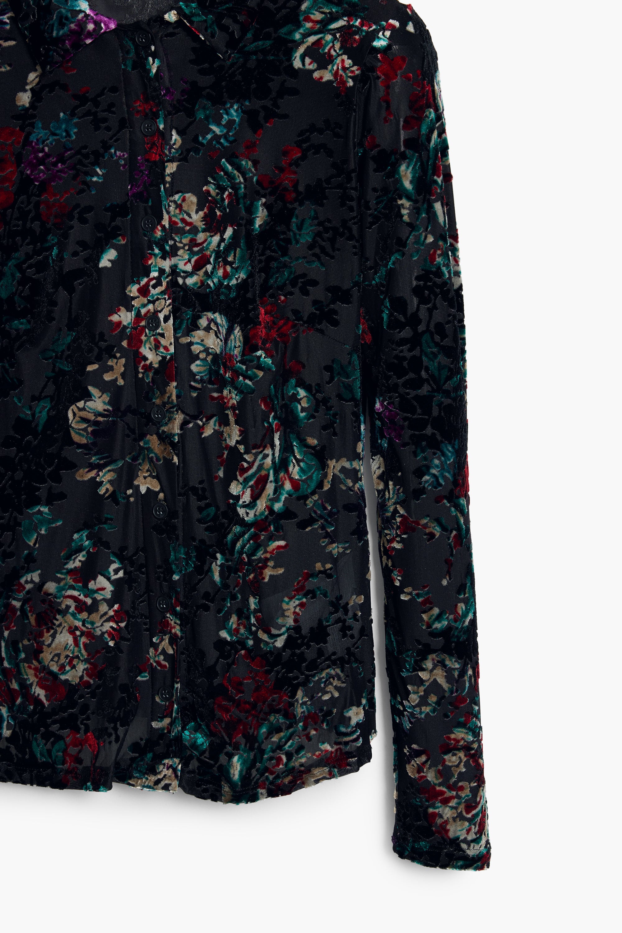 DESIGUAL CAMICIA MANICHE LUNGHE DONNA NERO