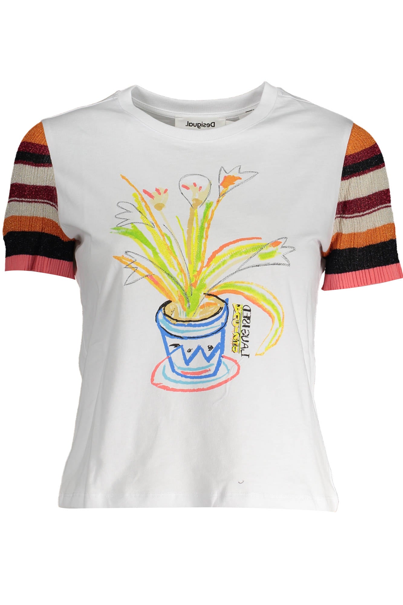DESIGUAL T-SHIRT MANICHE CORTE DONNA