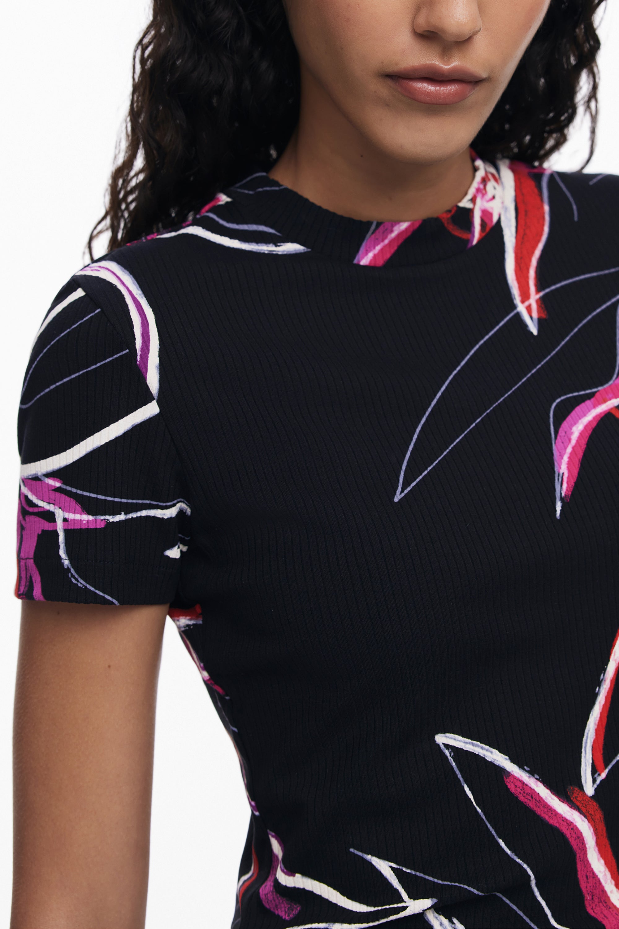 DESIGUAL T-SHIRT MANICHE CORTE DONNA