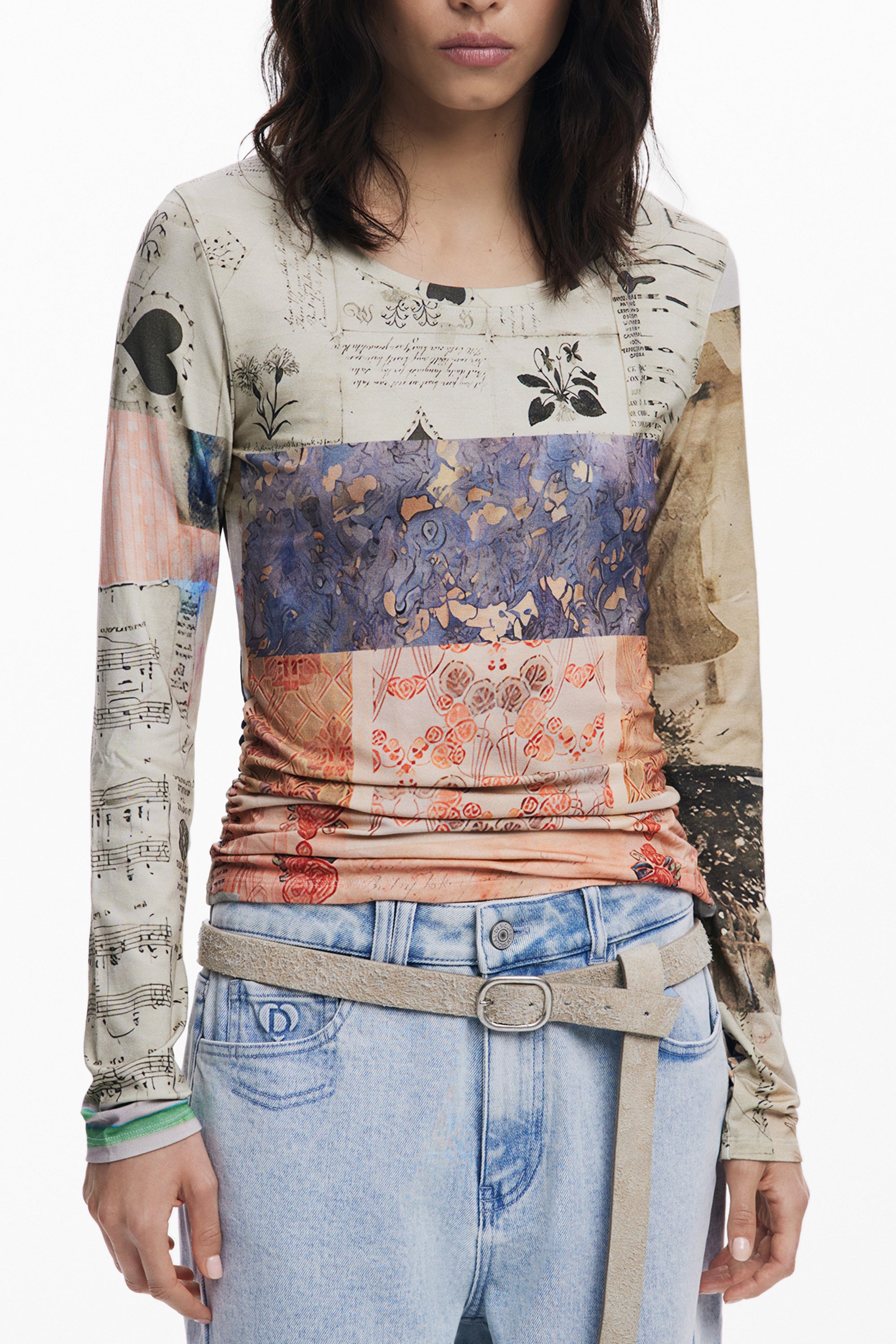 DESIGUAL T-SHIRT MANICHE LUNGHE DONNA