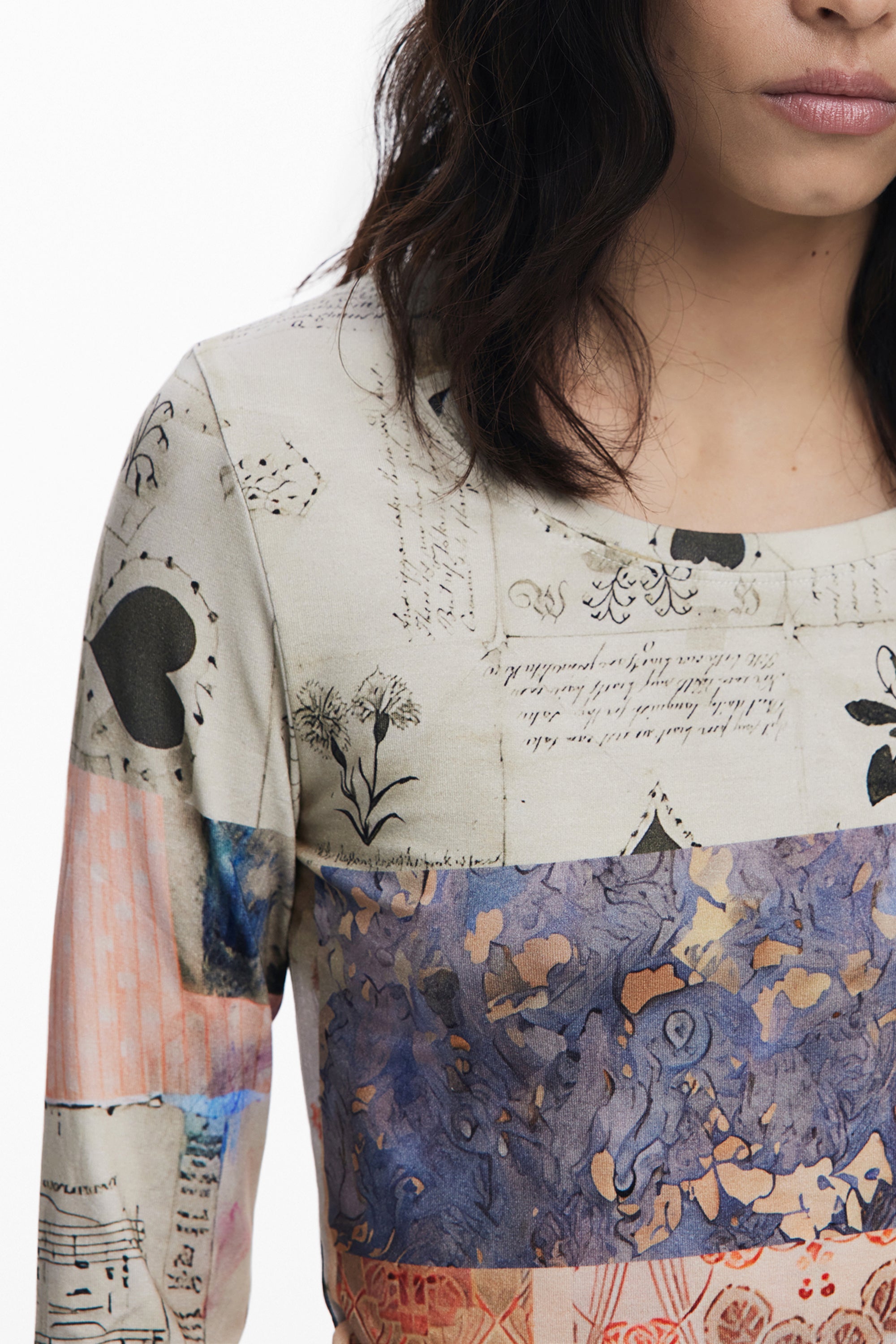 DESIGUAL T-SHIRT MANICHE LUNGHE DONNA