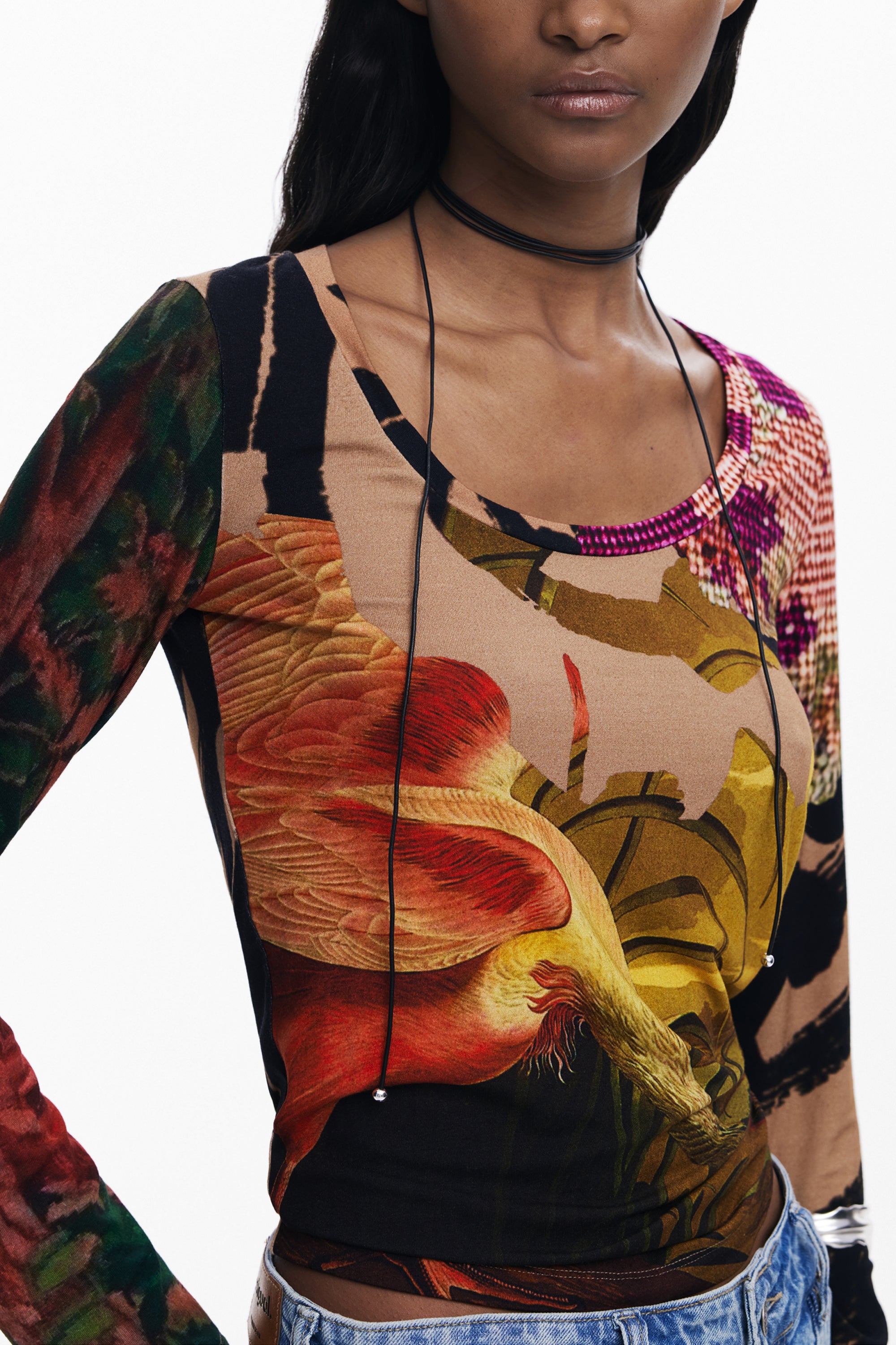 DESIGUAL T-SHIRT MANICHE LUNGHE DONNA