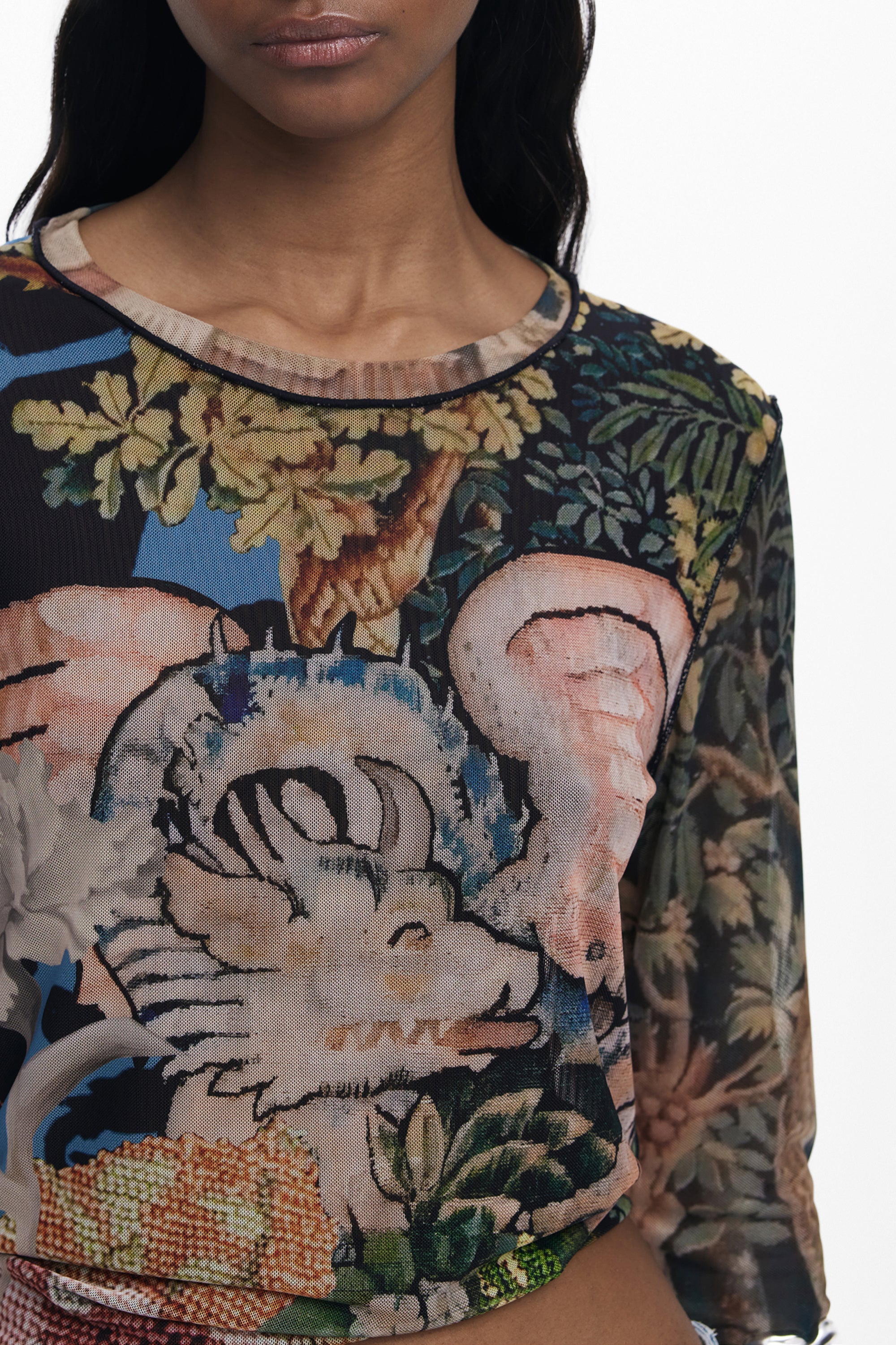 DESIGUAL T-SHIRT MANICHE LUNGHE DONNA