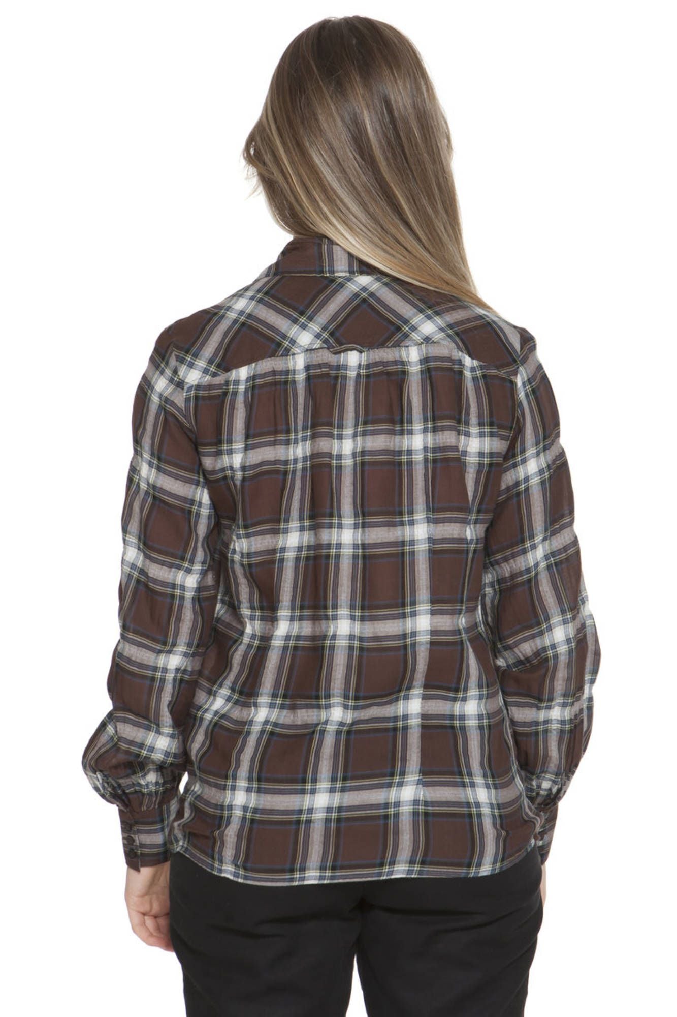 GANT CAMICIA MANICHE LUNGHE DONNA MARRONE