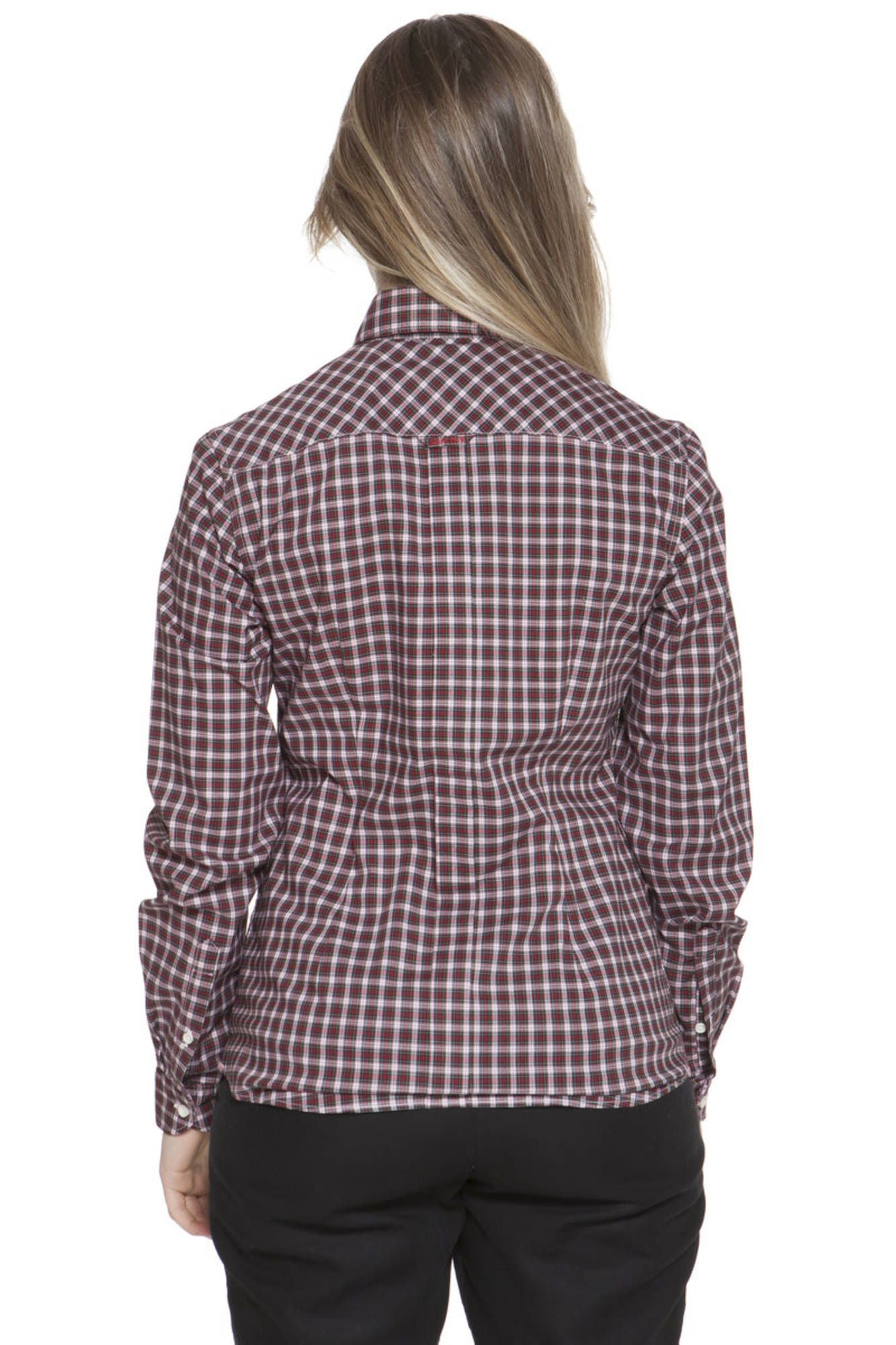 GANT CAMICIA MANICHE LUNGHE DONNA ROSSO