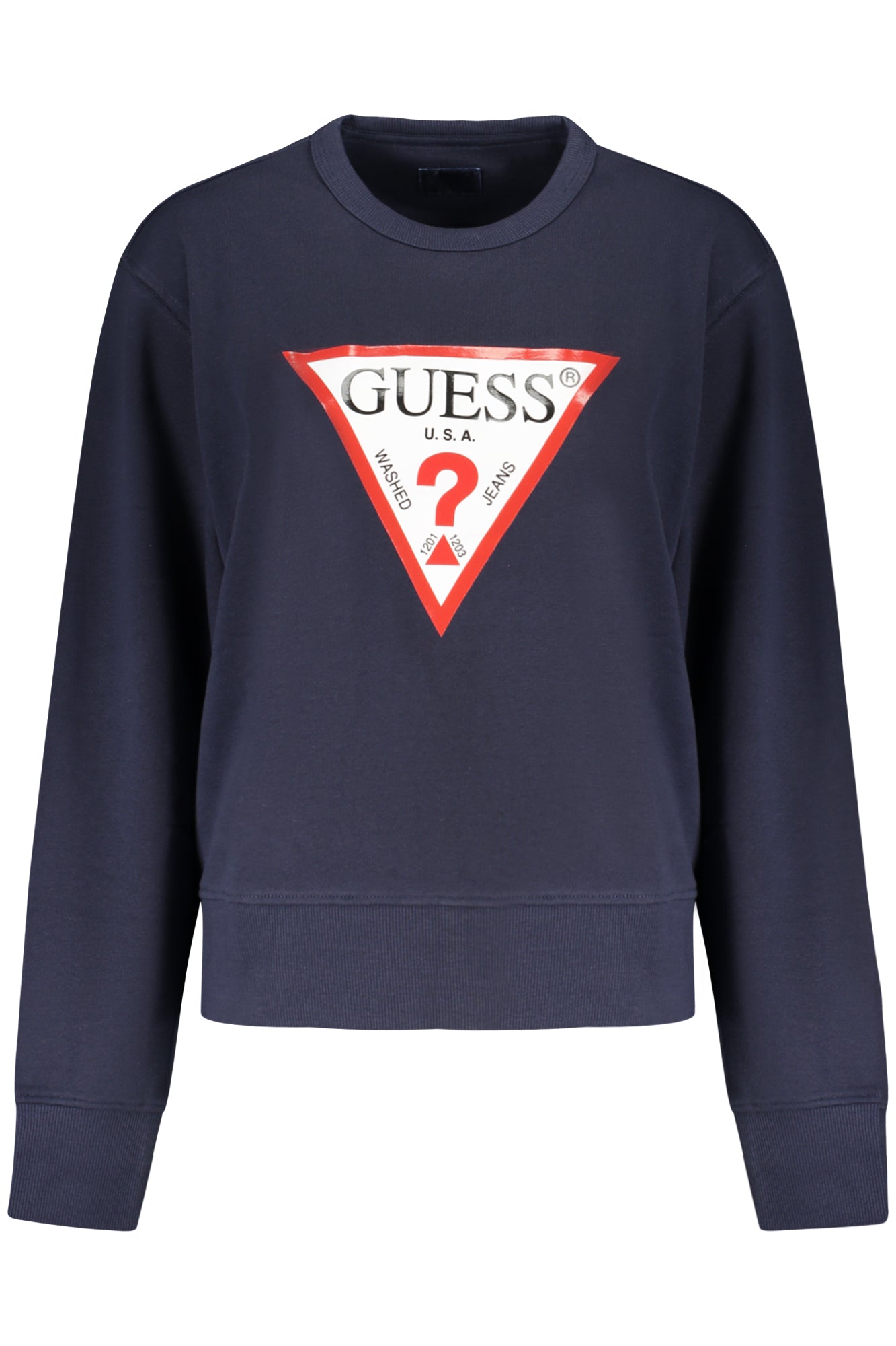GUESS JEANS FELPA SENZA ZIP DONNA BLU
