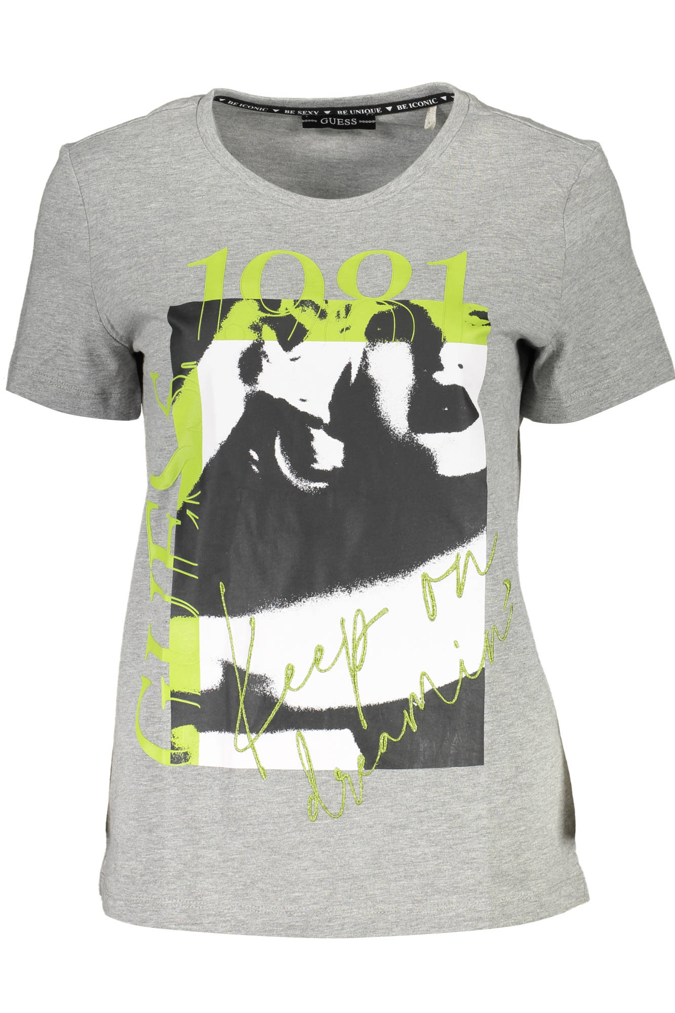 GUESS JEANS T-SHIRT MANICHE CORTE DONNA