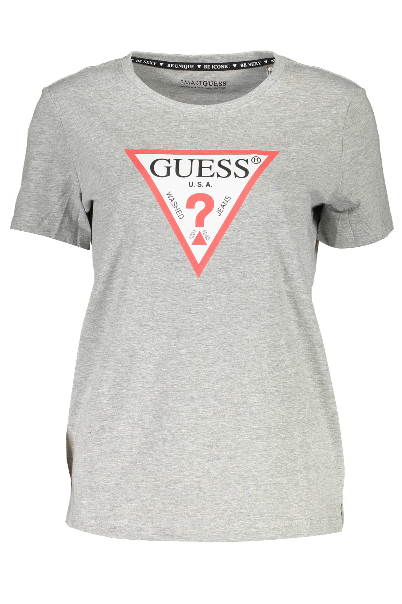 GUESS JEANS T-SHIRT MANICHE CORTE DONNA