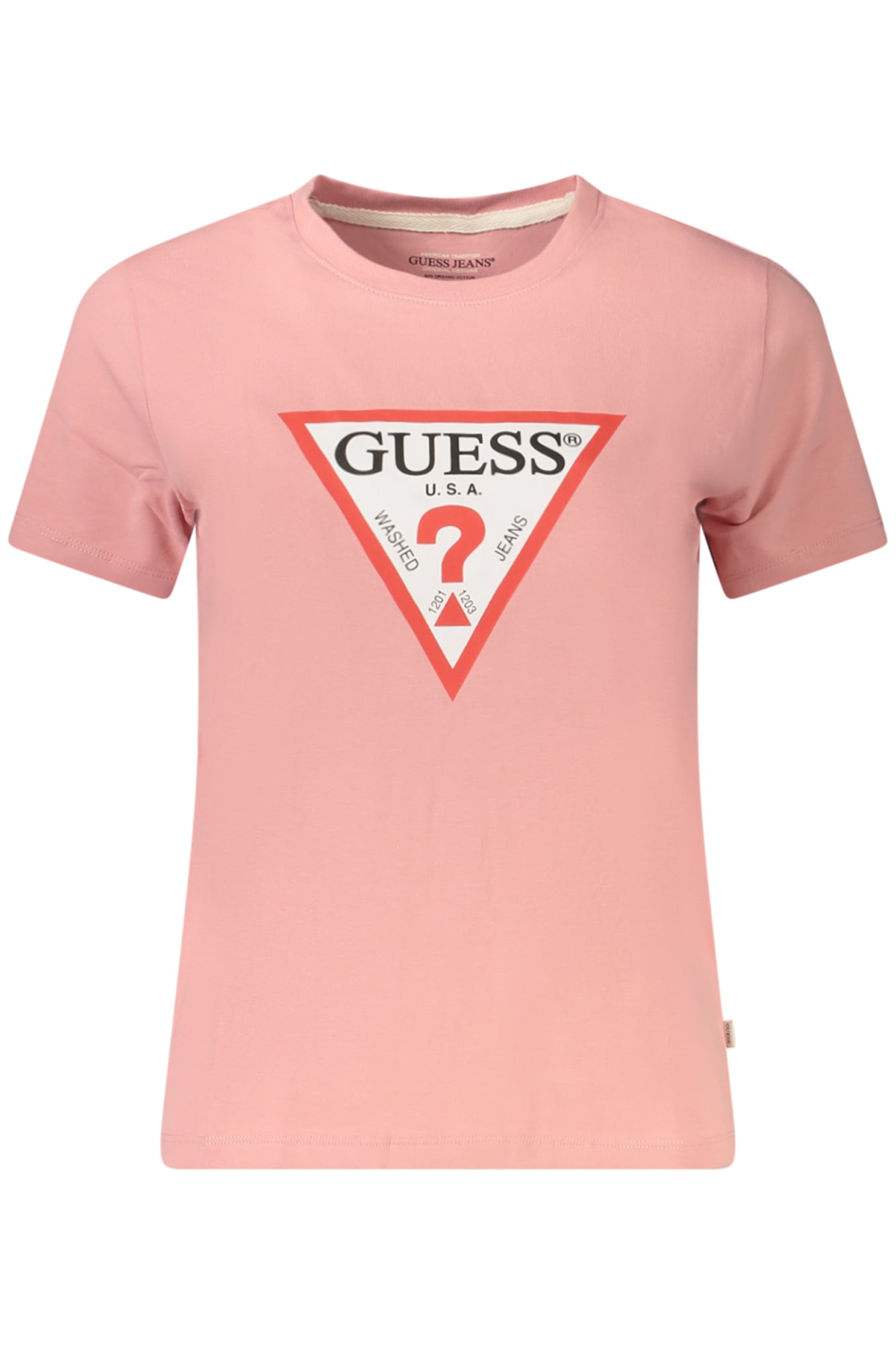 GUESS JEANS T-SHIRT MANICHE CORTE DONNA