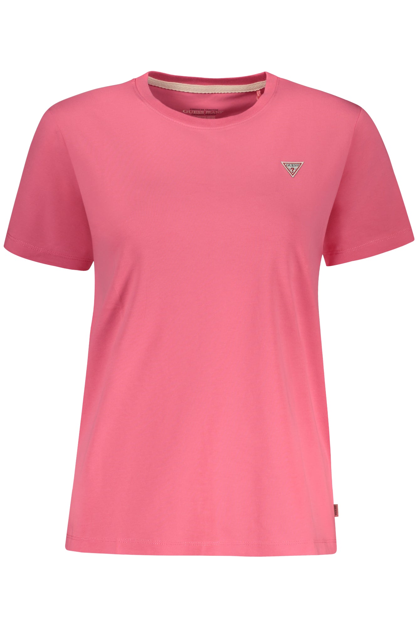 GUESS JEANS T-SHIRT MANICHE CORTE DONNA ROSA