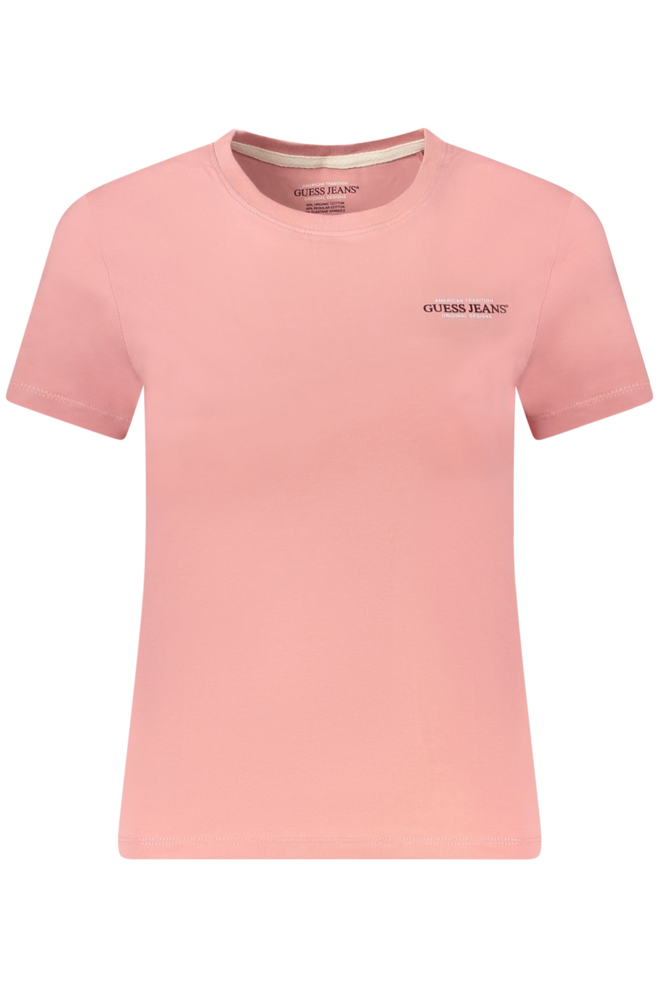 GUESS JEANS T-SHIRT MANICHE CORTE DONNA ROSA