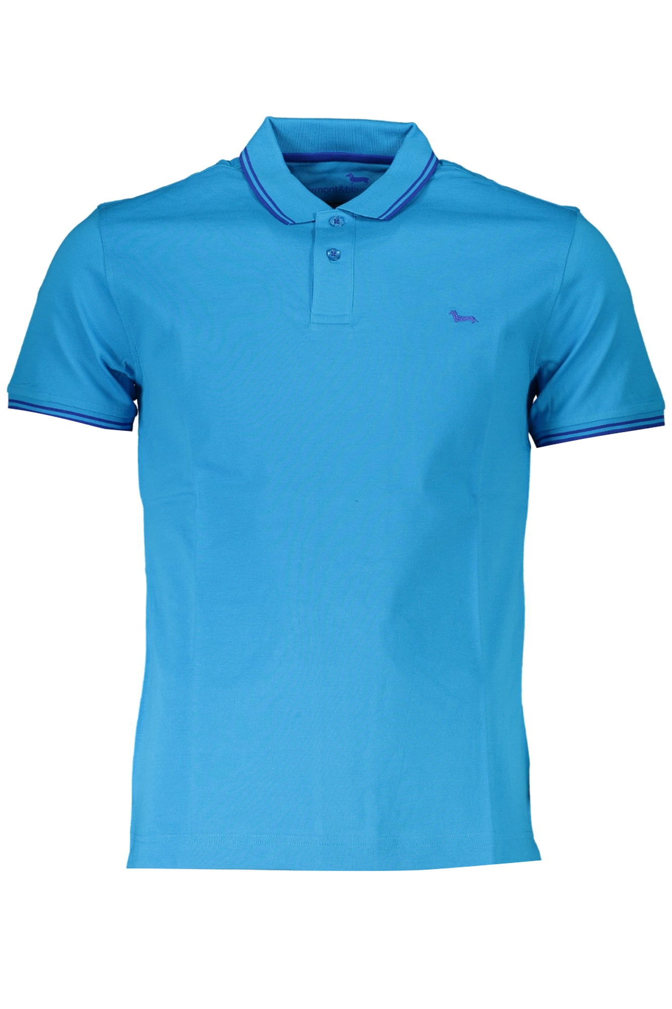 HARMONT & BLAINE POLO MANICHE CORTE UOMO AZZURRO
