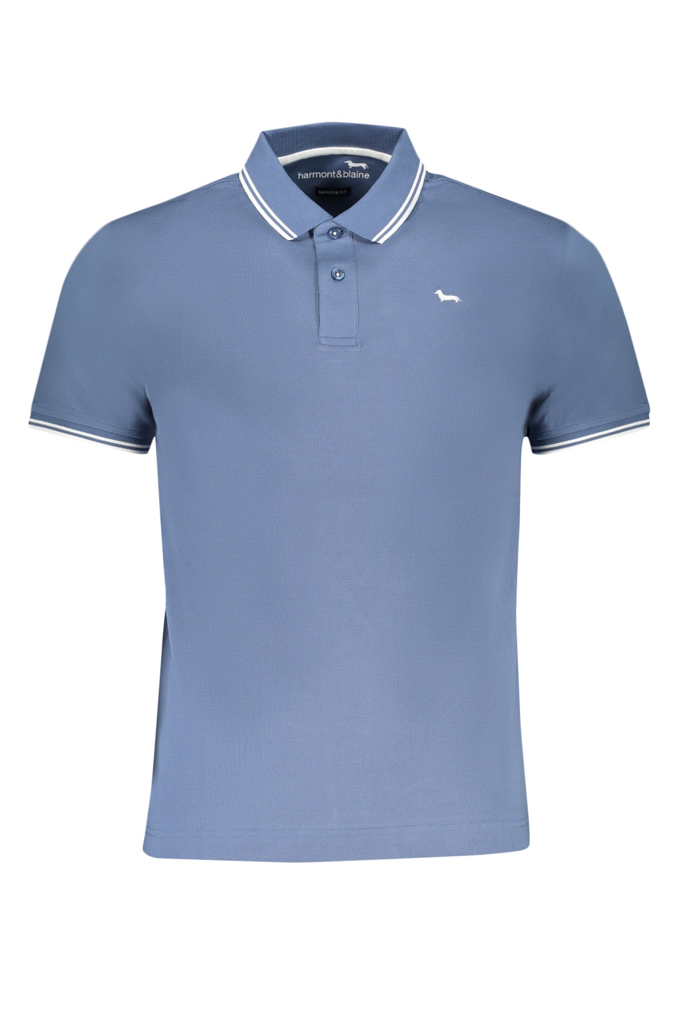 HARMONT & BLAINE POLO MANICHE CORTE UOMO BLU