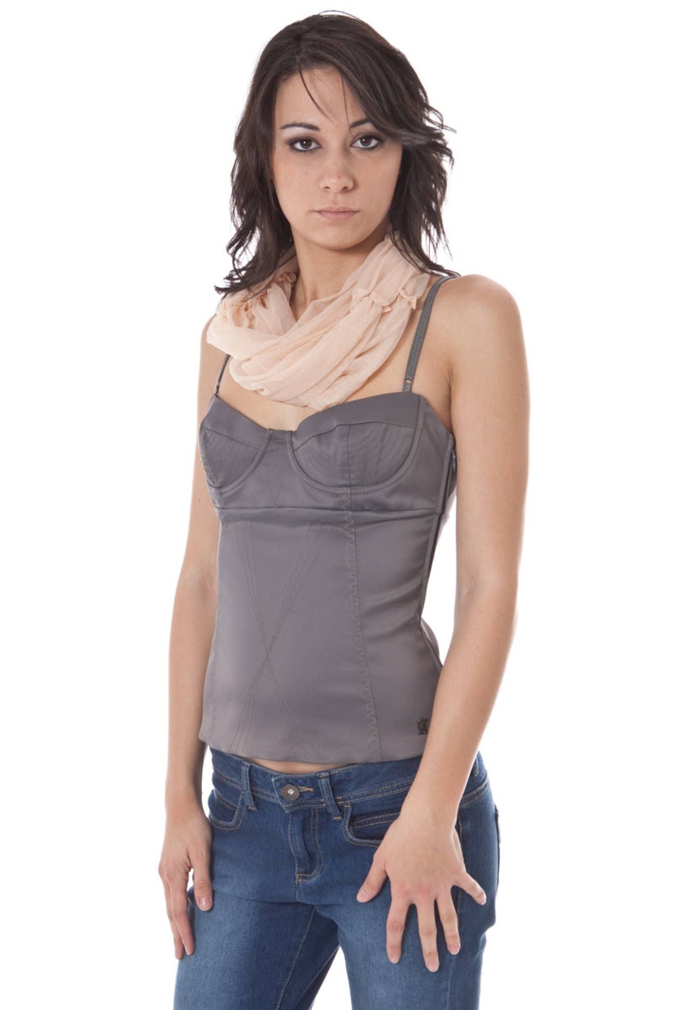 JOHN GALLIANO TOP DONNA GRIGIO