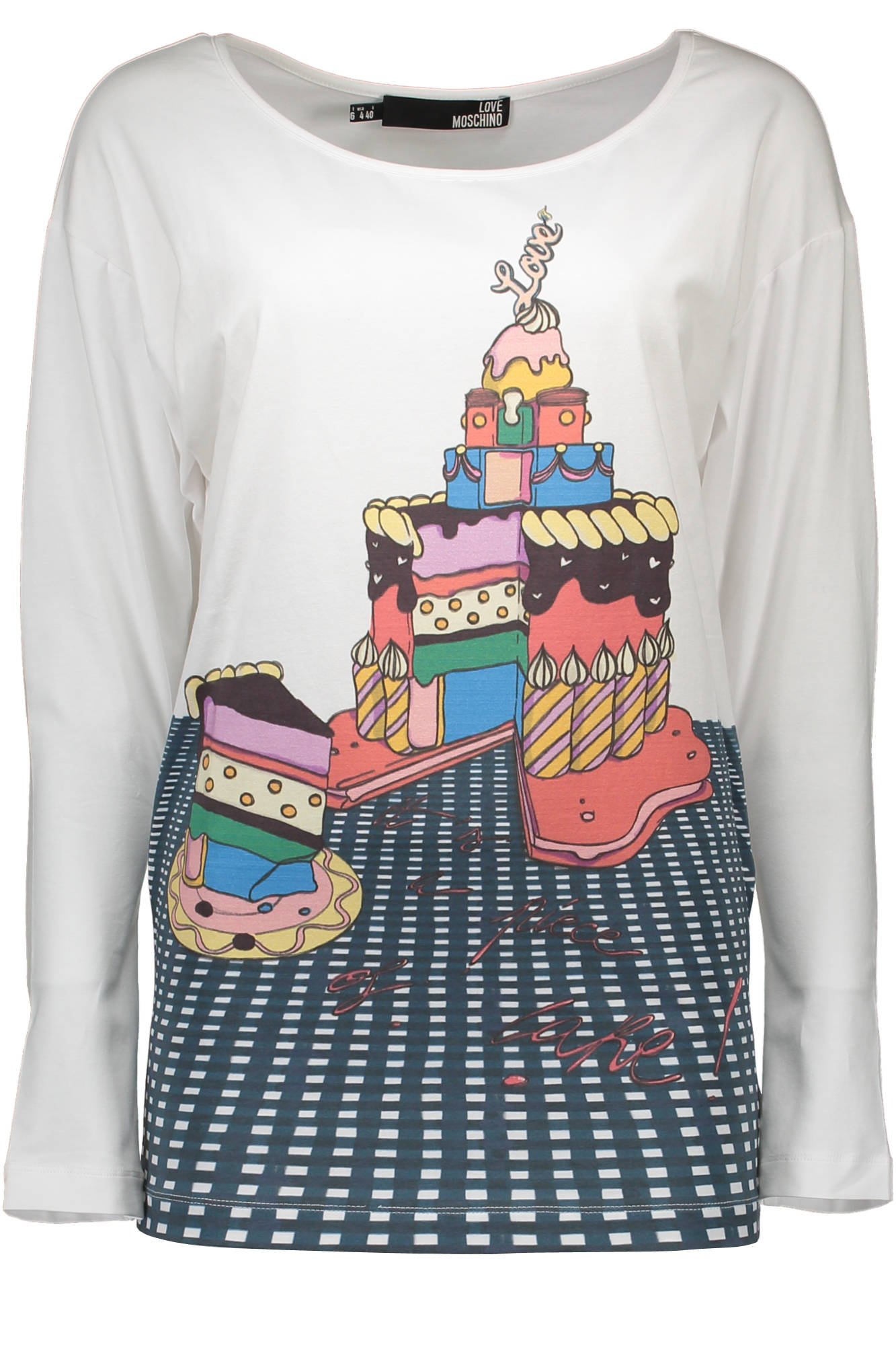 LOVE MOSCHINO T-SHIRT MANICHE LUNGHE DONNA BIANCO