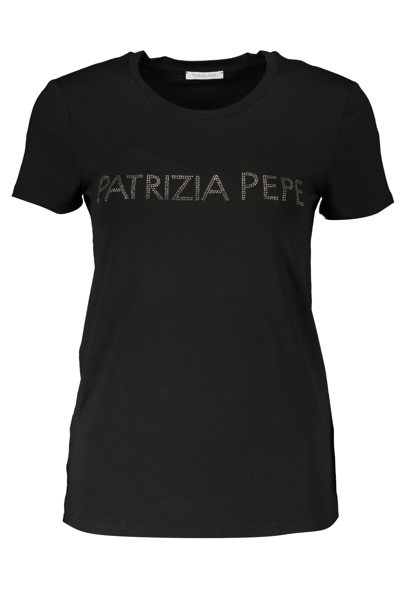 PATRIZIA PEPE T-SHIRT MANICHE CORTE DONNA NERO