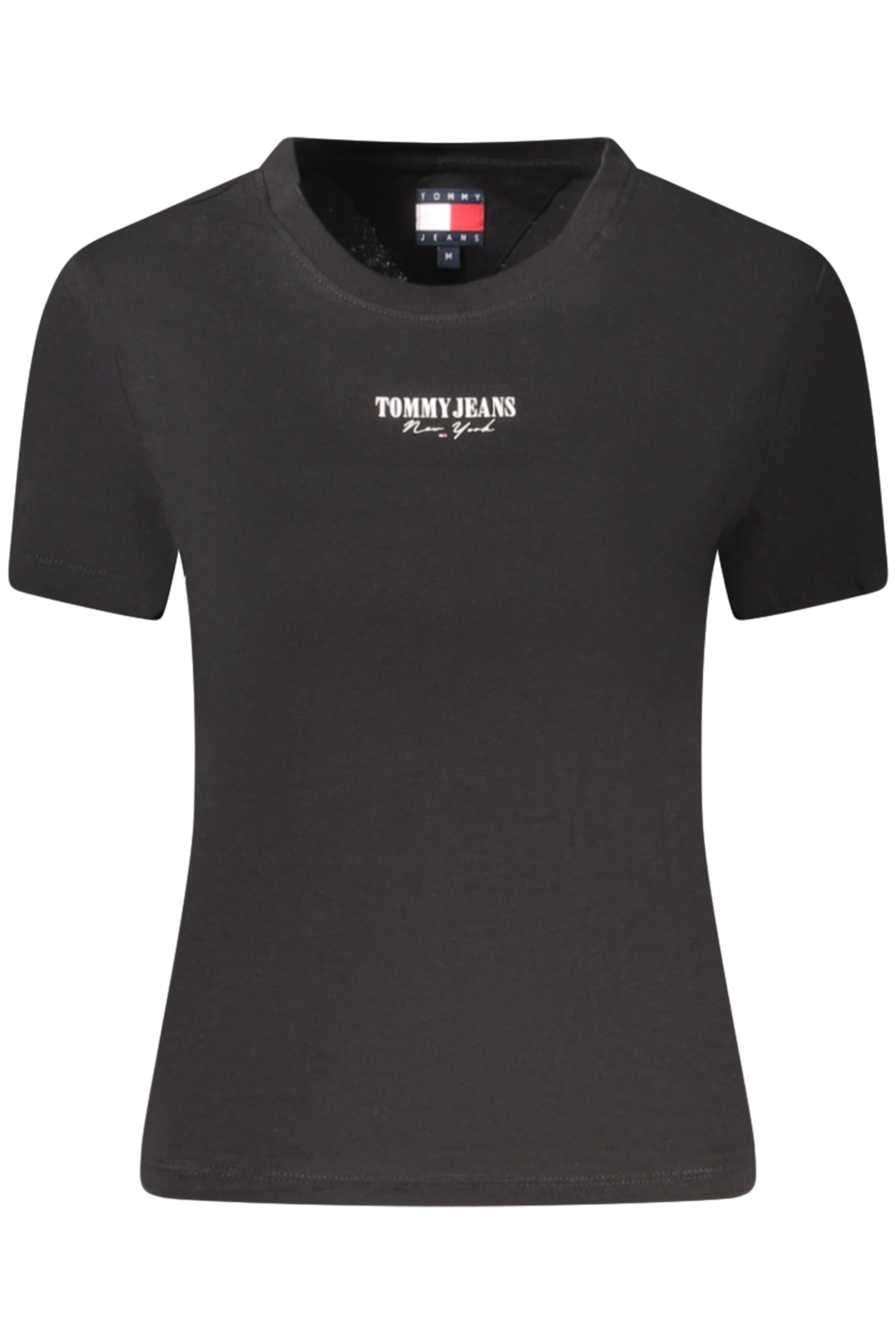 TOMMY HILFIGER T-SHIRT MANICHE CORTE DONNA NERO