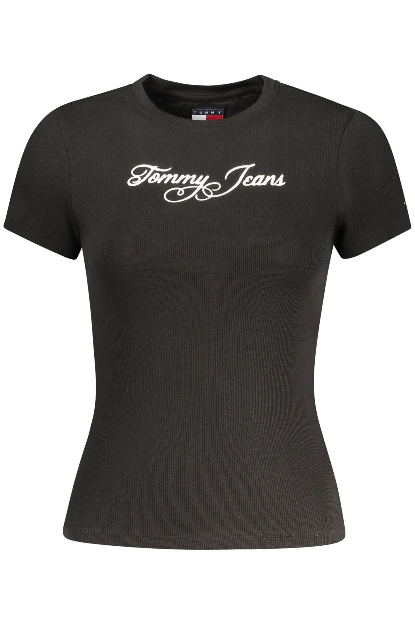 TOMMY HILFIGER T-SHIRT MANICHE CORTE DONNA NERO