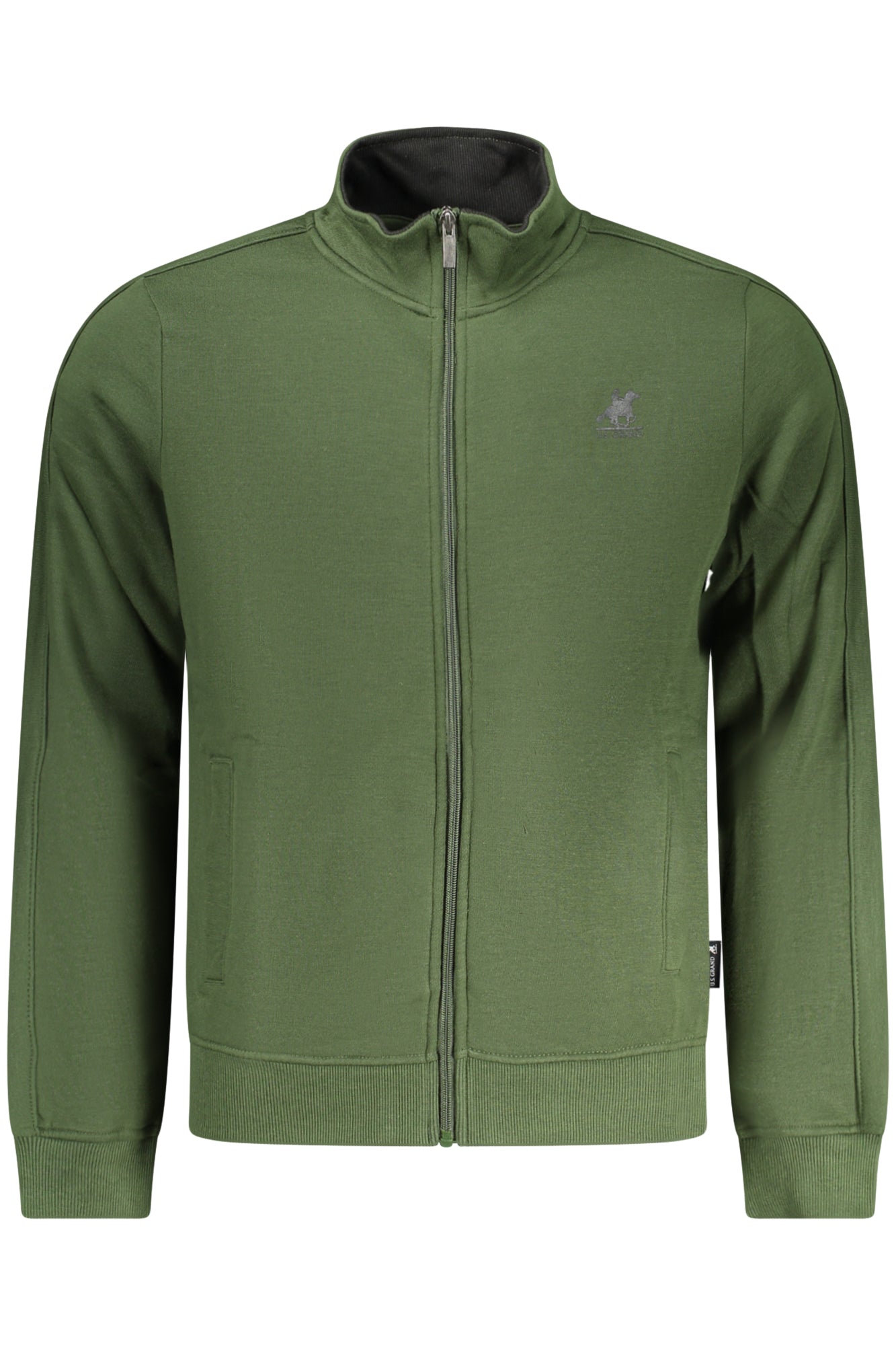 U.S. GRAND FELPA CON ZIP UOMO VERDE