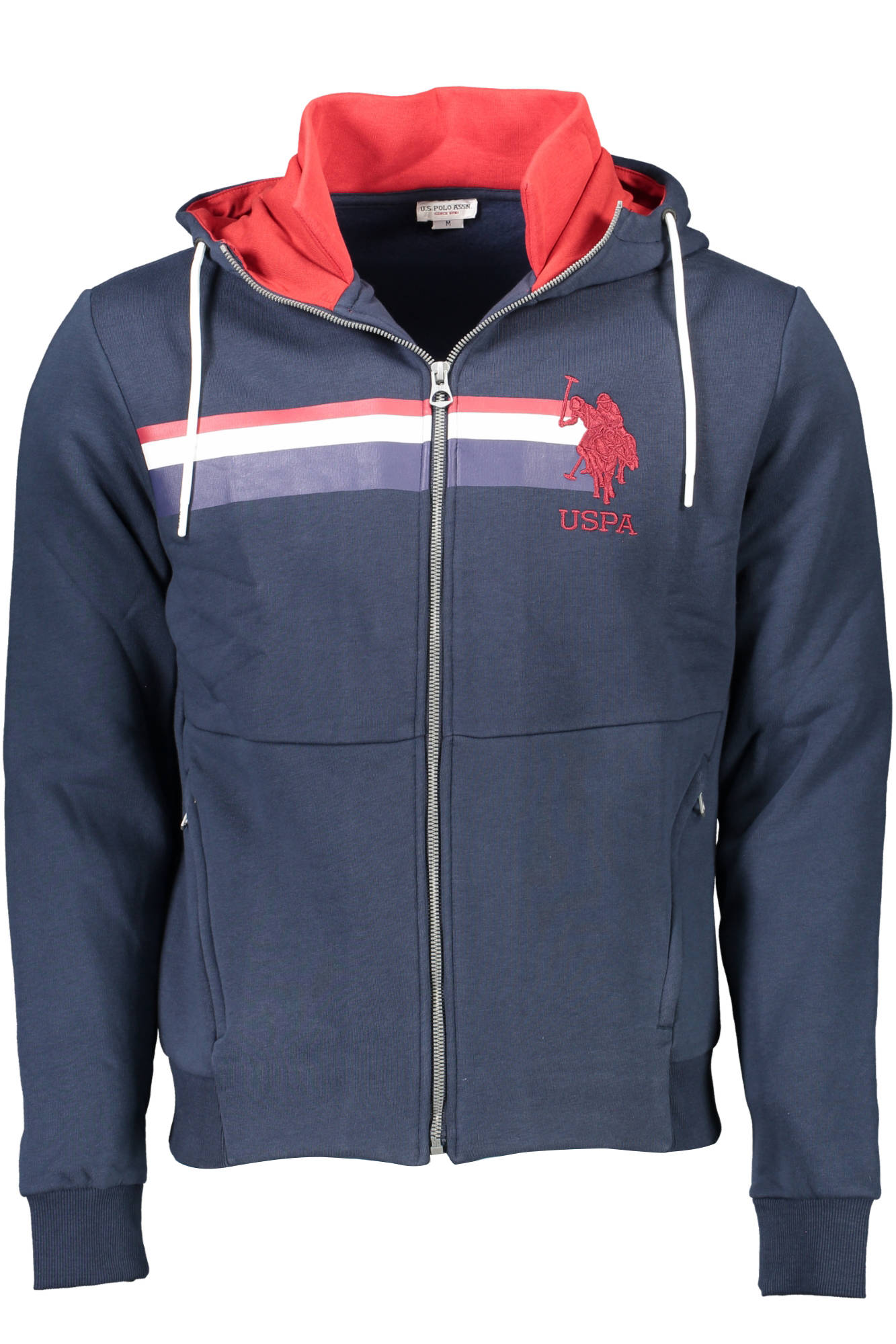 U.S. POLO FELPA CON ZIP UOMO