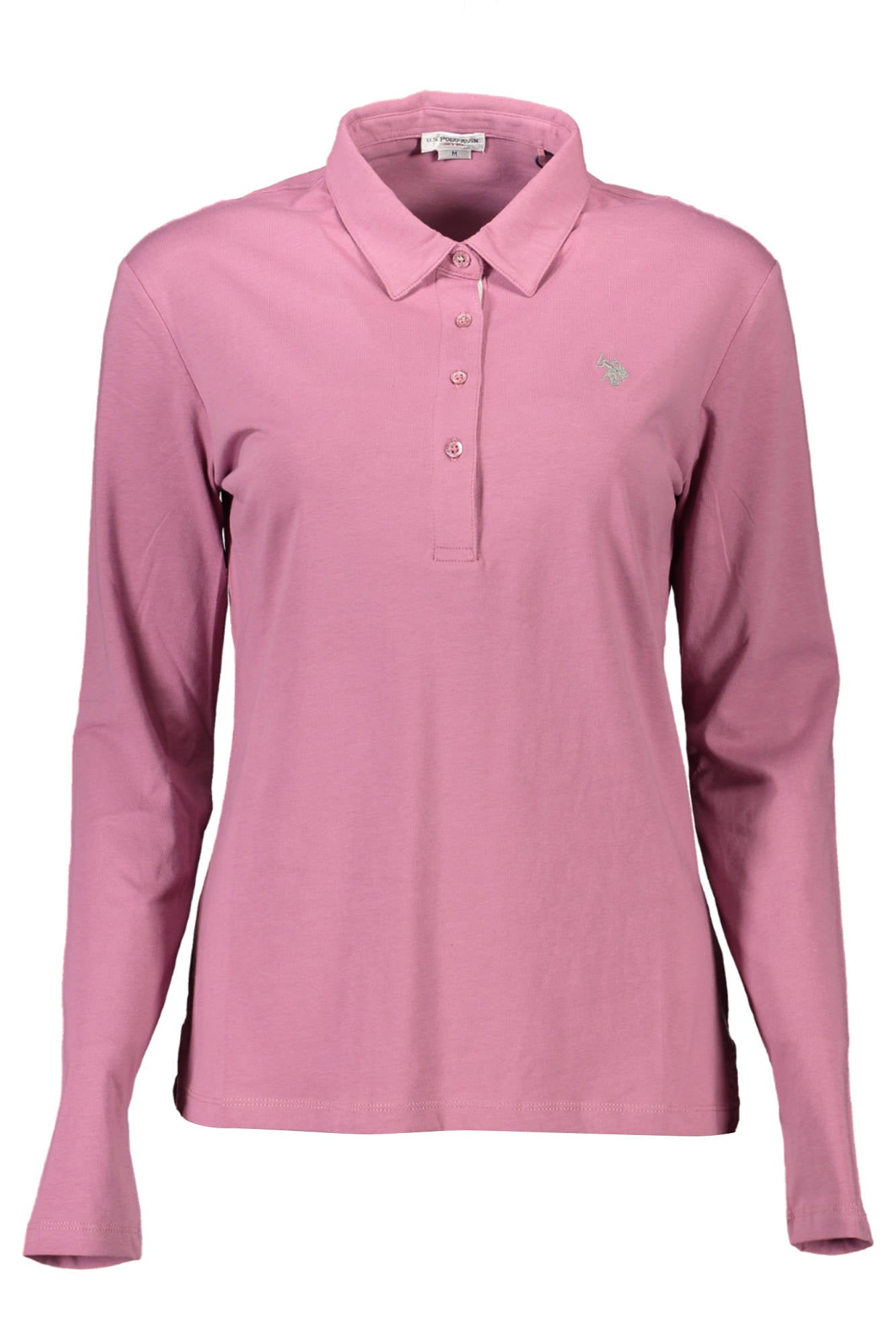 U.S. POLO POLO MANICHE LUNGHE DONNA ROSA