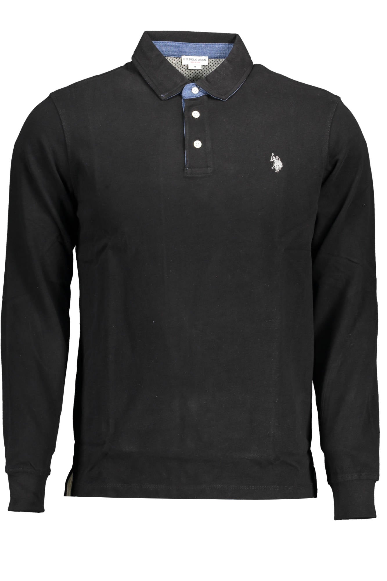 U.S. POLO POLO MANICHE LUNGHE UOMO NERO